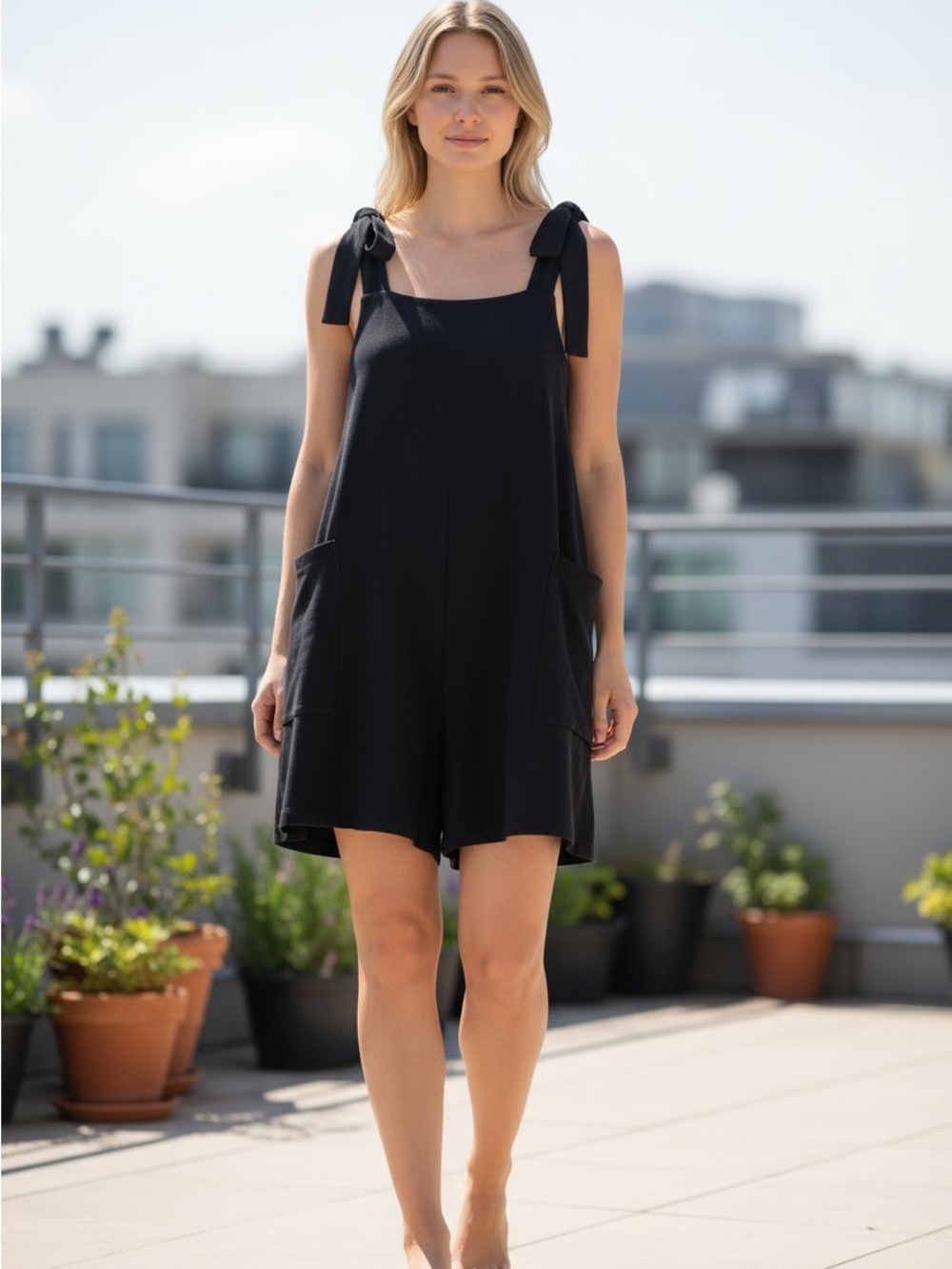 HEIMISH USA Black Romper Lg